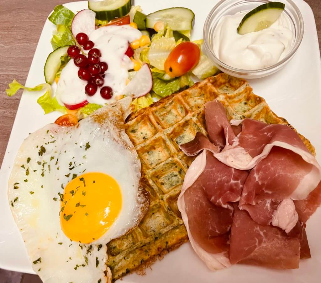 Spinatwaffel